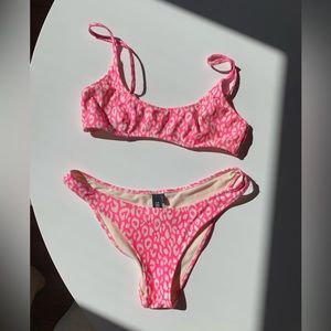 Triangl Pink Leopard Print Bikini